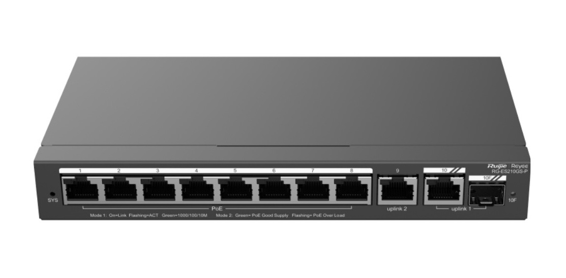 Reyee RG-ES210GS-P 10-Port PoE Switch